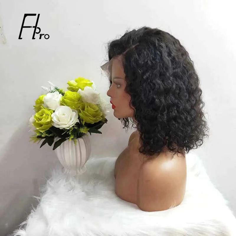 Side Part Bob Wig Curly 13x4 Lace Front Wig With Baby Hair